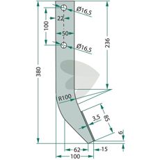 Svejset fræsekrogmodel, konstrueret til optimal styrke og holdbarhed.