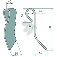 Højre ukendelskniv, optimeret til præcision og effektivitet i havearbejde.