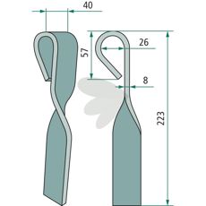Ukendelskniv model 7807, designet til at håndtere hårde ukrudtsudfordringer.