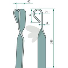 Ukendelskniv model 7809, ideel til nøjagtig og effektiv ukrudtsbekæmpelse.