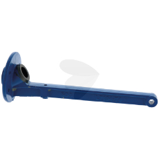 Stang (blå) med bøsning for holdbarhed og styrke i konstruktionen.