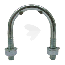 En U-bolt til fastgørelse og stabilitet, ideel til landbrug og maskinreparation.