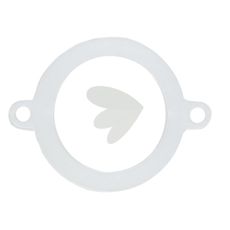 Transparent flad pakning til muffebøsninger, sikrer tætninger i maskininstallationer.