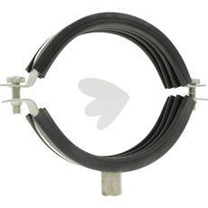 Skrurørklemme i to dele, perfekt til at holde rør på plads i bygge- og landbrugsmaskiner.