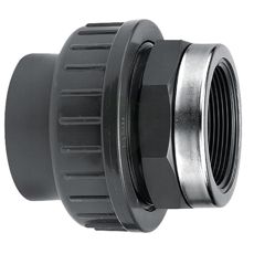 Skruemuffe med indvendig gevind der giver stærk og sikker forbindelse med limmuffe.
