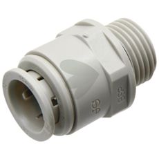 Samlestykke med to forskellige gevind, perfekt til rørsystemer.