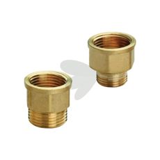 Reduceringsnippel med en indvendig og udvendig gevind for nem installation.