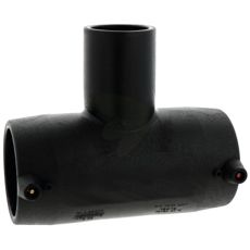 T-stykke 90° med Reduceringstud, tilpasser rørdiametre effektivt.