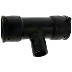 T-stykke 90° med reduceringsstud for holdbare rørinstallationer.