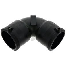 Vinkel 90° sikrer glat flowhåndtering i apparater.