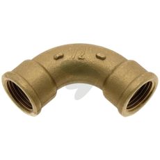 Kvalitetsbøjning 90° med to indvendige gevind til holdbare installationer.