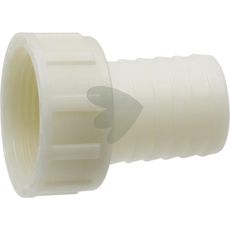 Slange mundstykke 1 1/4" med overfaldsmøtrik, perfekt til professionel brug.