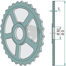 Stjernetandring 101081, højkvalitetsdel til maskinteknik.