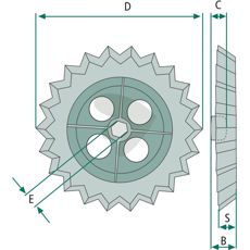 Alsidig valse ring, ideel del for landbrug og konstruktion.