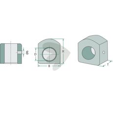 Lejeindsats til aksel Ø 50 mm, sikrer smidig drift og langvarig brug.
