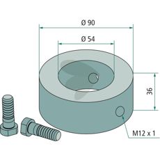 Klemhylse 90012, en vigtig komponent i traktorsystemer.