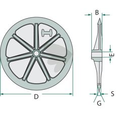 Pakningring 900 mm med nav, sikrer effektiv tætning og minimerer slid.