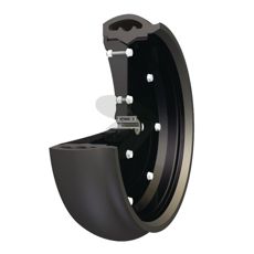 400x120mm hjul 16x44mm komplet, ideelt til tunge køretøjer og traktorer.