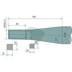 Kverneland konisk møtrik M20X1,5 - 18680, perfekt til ballespyd og landbrugsmaskiner.