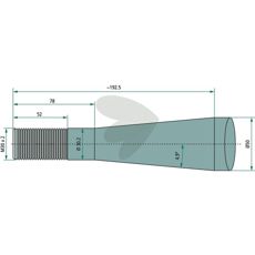Lige balle spyd med konisk møtrik, SXL800 - 55468, udmærket til effektiv håndtering.
