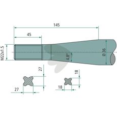 Balspyd konisk møtrik Vicon M22X1,5