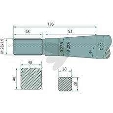 Konisk møtrik M28X1.5 til Schäffer og Redrock balspyd, giver ekstra stabilitet.