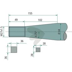 Balspyd konisk møtrik Strautmann M27X1.5 - 54879 for forbedret holdbarhed.