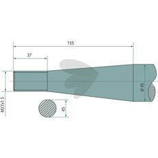 Ballespyd konisk møtrik von der Heide M27X1,5