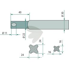 Balspyd 820mm lige form 18820, perfekt til kraftfulde applikationer.
