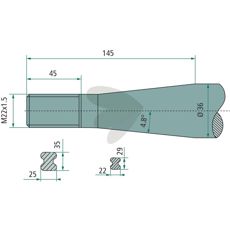 Ballespyd konisk møtrik Vicon, Strautmann M22X1,5