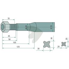 Rotschnee konisk møtrik M22X1,5, en pålidelig del til effektive balspyd og maskiner.
