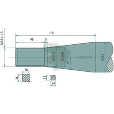 Holdbart balspyd konisk møtrik Redrock M28X1,5 til robuste maskiner.