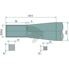 Bøjet balspyd med konisk møtrik, 940mm lang, til robuste krav.