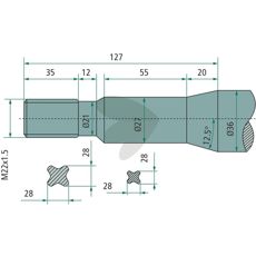 Balspyd med bøsning og konisk møtrik 53345, perfekt til effektiv ballehåndtering i landbrug.