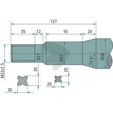 Ballespyd 55611 med bøsning og konisk møtrik, ideelt til lastning af baller i landbruget.