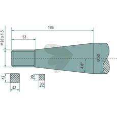 Balspyd med konisk møtrik 181114, designet til robuste løft og transport.