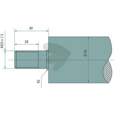 Balspyd udstyret med møtrik og låseskive for øget sikkerhed og stabilitet.