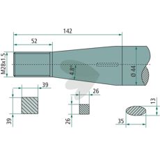 Balskud med konisk møtrik Redrock, holdbar og pålidelig til alle typer arbejde.
