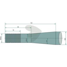 Balskud med konisk møtrik 55623, robust og let anvendelig til tunge laster.