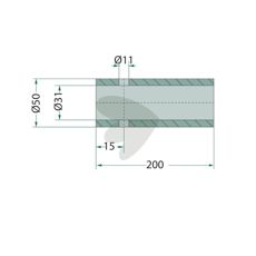 Svejsebøsning, ideel til anvendelse i tunge industriapplikationer.