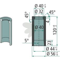 Svejsebøsning 55918, ideel til både landbrug og industrielle anvendelser.