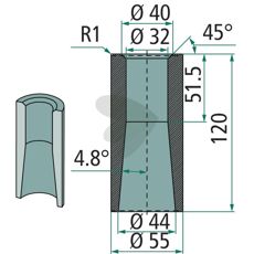 Svejsebøsning 54594 er en holdbar komponent til effektiv svejsning i landbrug.