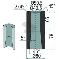 Svejsebøsning 55402 garanterer stabilitet og pålidelighed i arbejdsmaskiner.
