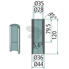 Svejsebøsning 56019 støtter pålidelig drift af traktorer og landbrugsmaskiner.