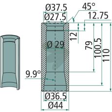 Svejsebøsning 530032 bruges til effektiv svejsning og holdbarhed.