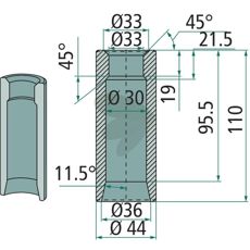 Svejsebøsning 53020 er en kvalitetsdel til landbrugsmaskiner.