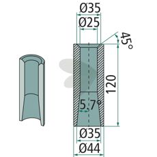 Svejsestuds - 56014, ideel til pålidelig fastgørelse i maskiner.