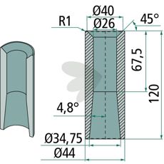 Svejsestuds - 55092, perfekt til maskinvedligeholdelse og reparation.