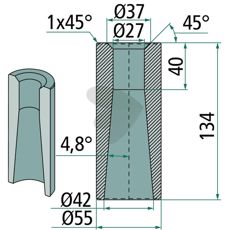 Svejsestuds - 56025, designet til holdbare industrieløse løsninger.