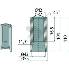 Svejsbøsning - 56030, perfekt til at styrke maskinens effektivitet.